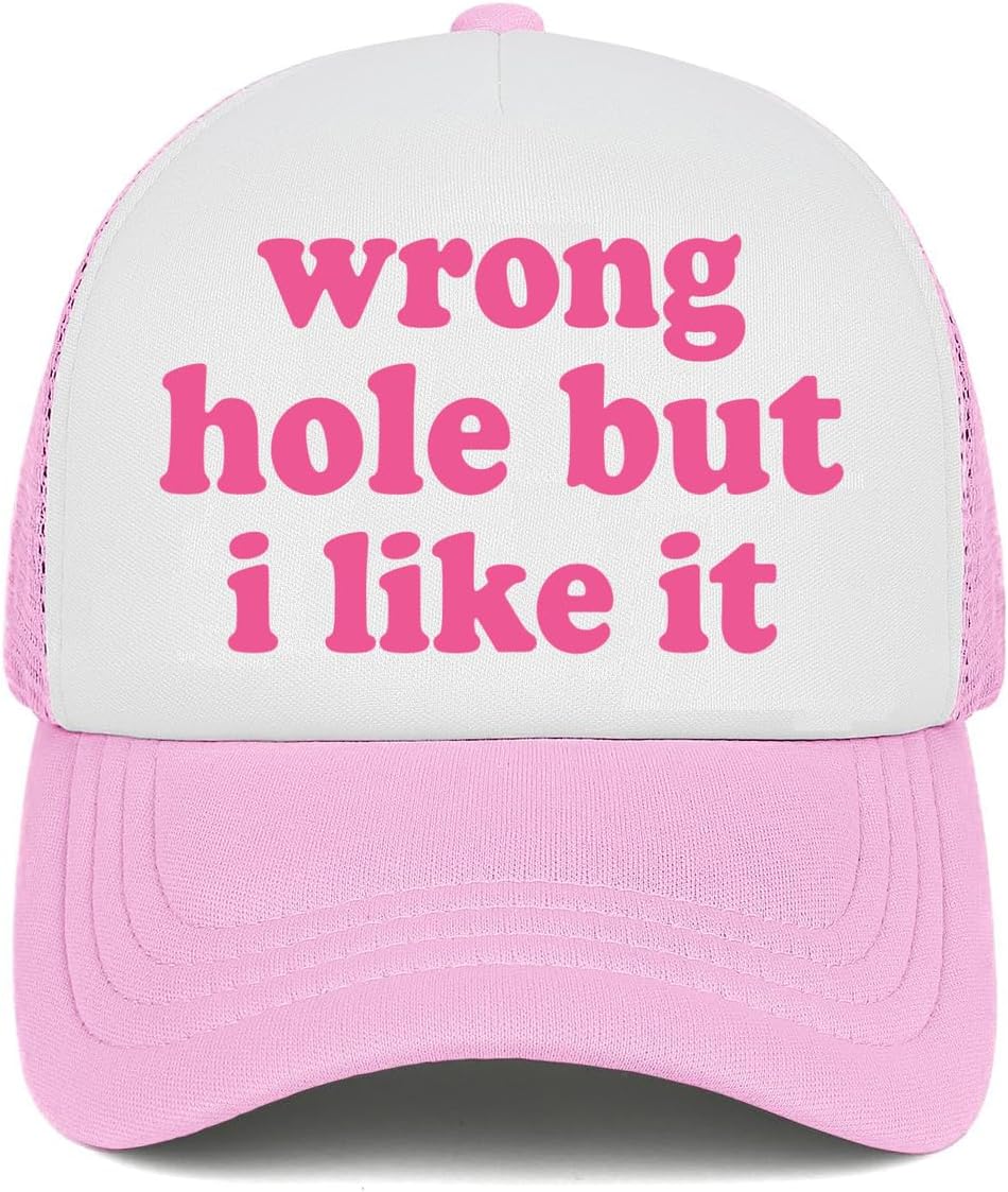Funny Trucker Hats for Women Hot Pink Funny Gag Hats for Adults Humor Dirty Bachelorette Party Hat