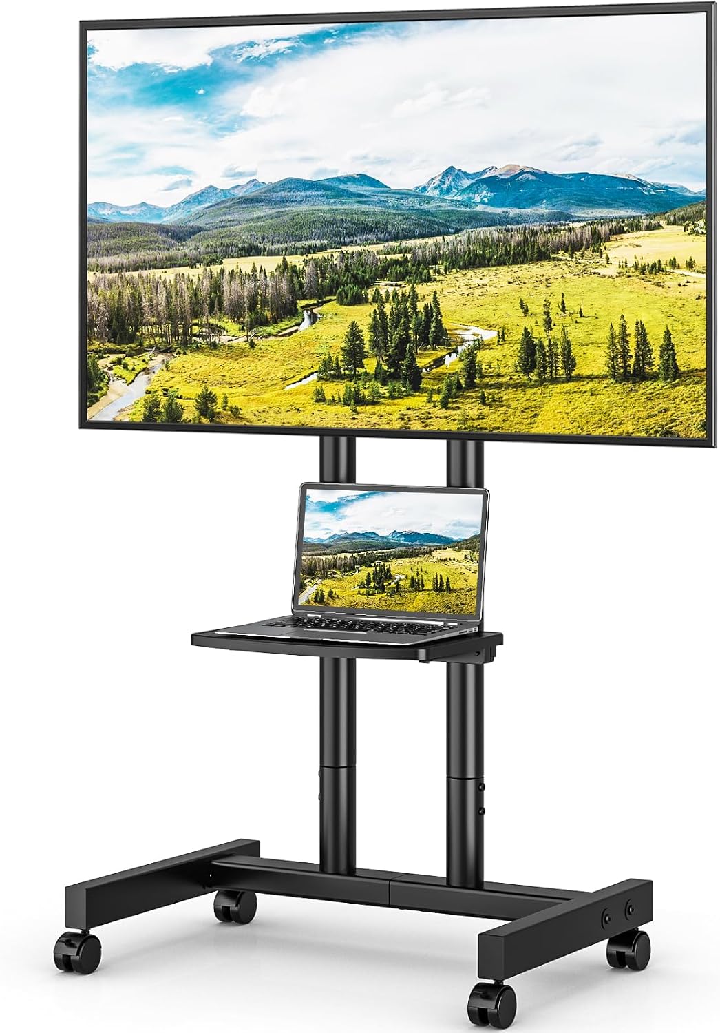 Heavy Duty Rolling TV Stand for 27-80 inch TVs up to 99 lbs