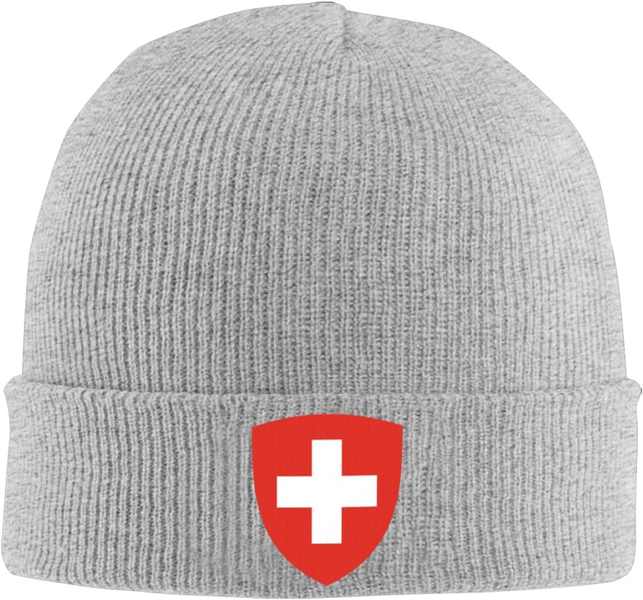 Coat of Arms Switzerland National Emblem Knitted Hat Swiss Beanie Warm Skull Cap for Winter Men Women