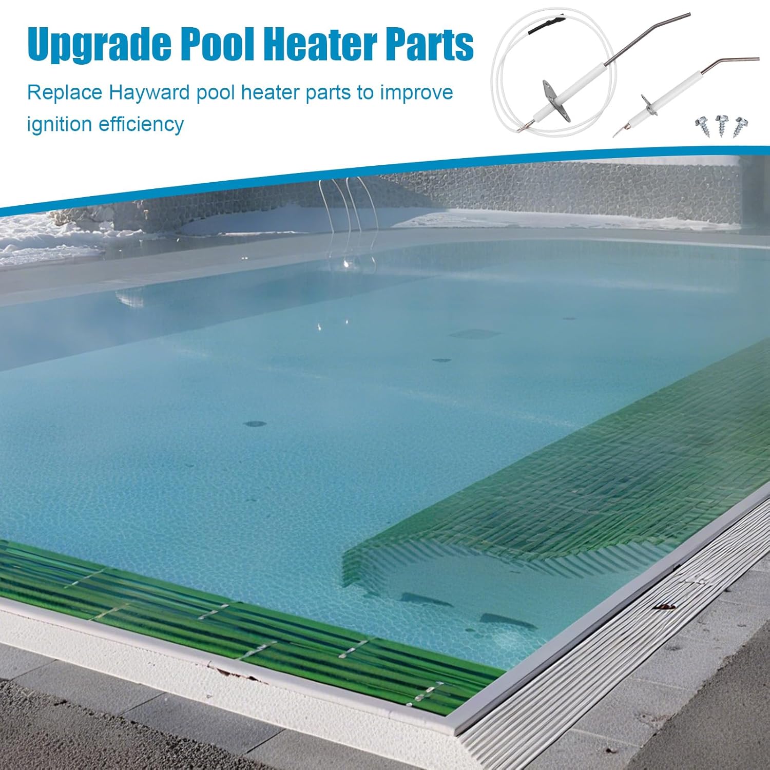 5pcs Flame Sensor Kit, Durable IDXLFLS1930 Pool Heater Replacement Heat Sensor Parts & Accessories Compatible with Hayward Universal H-Series H150FDN H200FDN H250FDN H300FDN H400FDN