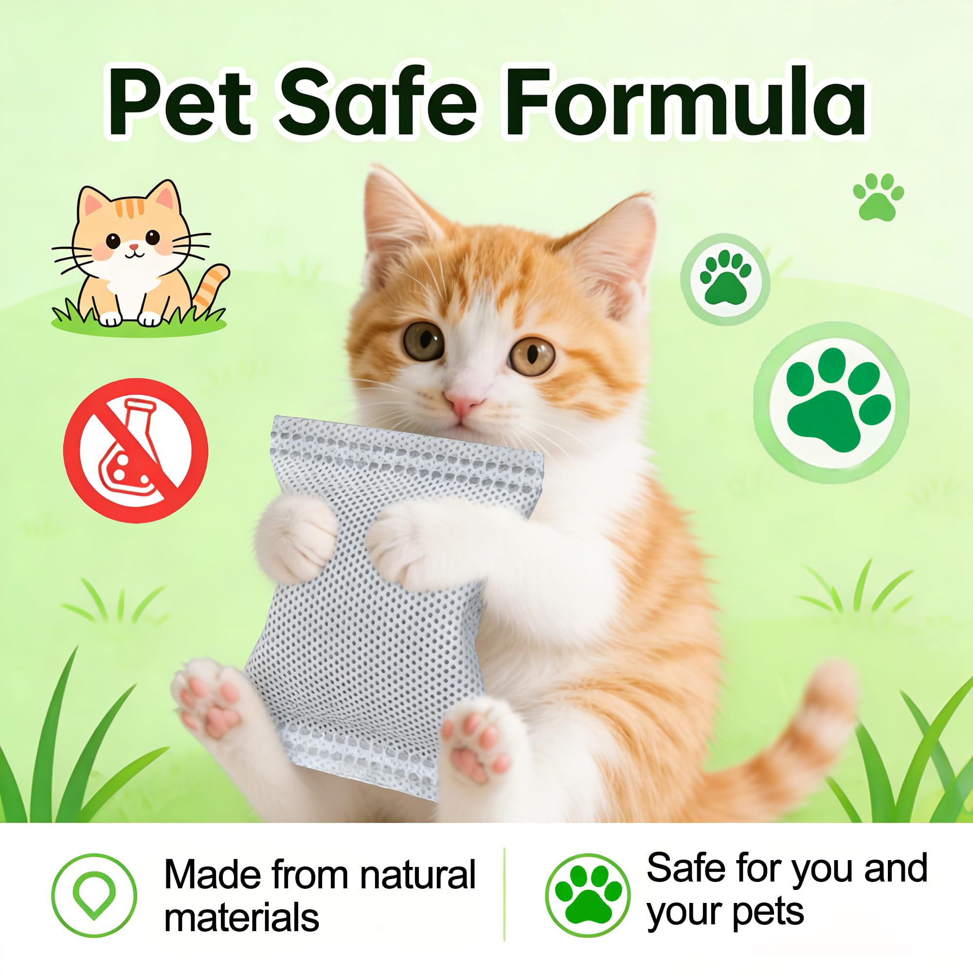 NewKe 12 Pack Odor Remover Refills for Hooded Cat Litter Box, Activated Charcoal Filters Replacement, Odor Eliminator for Automatic Litter Box, Activated Carbon Filters for Pet Odor, Keep Home Fresh - image 3