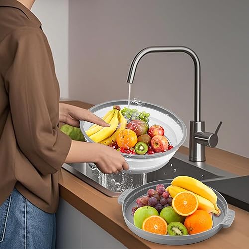 Miniatura 5 de Cubierta para salpicaduras de microondas y placa antiquemaduras, cubierta plegable de plástico y silicona para microondas para alimentos con