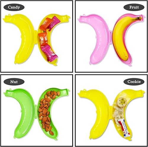 Miniatura 4 de Paquete de 3 fundas de plátano sin BPA, caja protectora de plátano, soporte para plátano para viajes al aire libre, contenedor de almacenamiento de