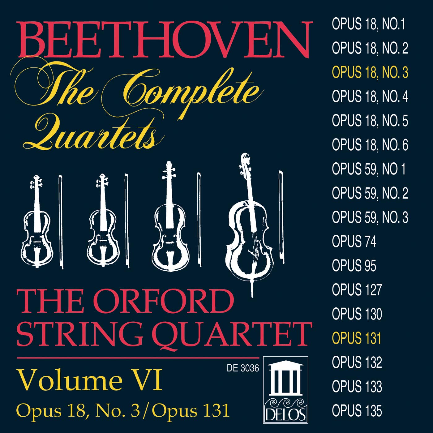 String Quartets Vol. Vi [Audio CD] BEETHOVEN