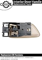 Vista 3 de Manija de puerta interior con bisel, compatible con 2000 2001 2002 2003 2004 2005 2006 2007 Toyota Avalon Sequoia Tundra (cabina tripulada), Beige