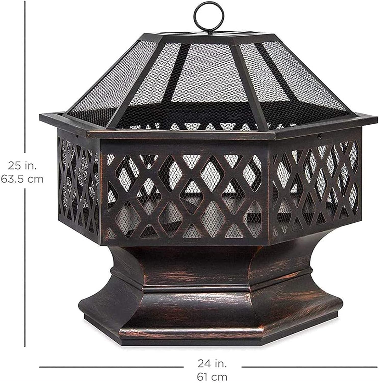 Outdoor Fire Pit Fire Pit Outdoor Barbecue Grill,Wood Burning Fire Pit Outdoor Fire Pit Table BBQ Grill Firepit Bowl Outdoor Heaters & Fire Pits with Grill Grate Grill Barbecue Rack