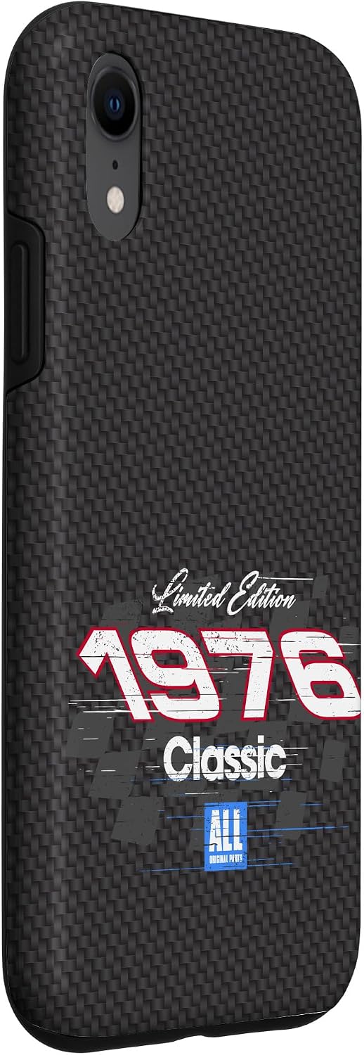 50 Year Old 1976 Classic Car Racing 50th Birthday Race Fan Case for iPhone XR image 3