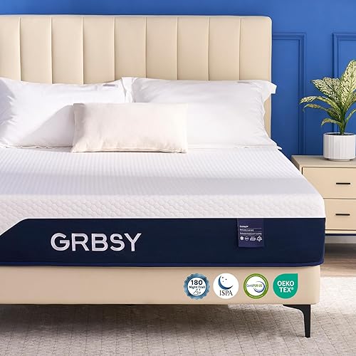 Miniatura 11 de Colchón firme California King, colchón de espuma viscoelástica de gel refrescante de 12 pulgadas, alivio del dolor de espalda, funda de seda de