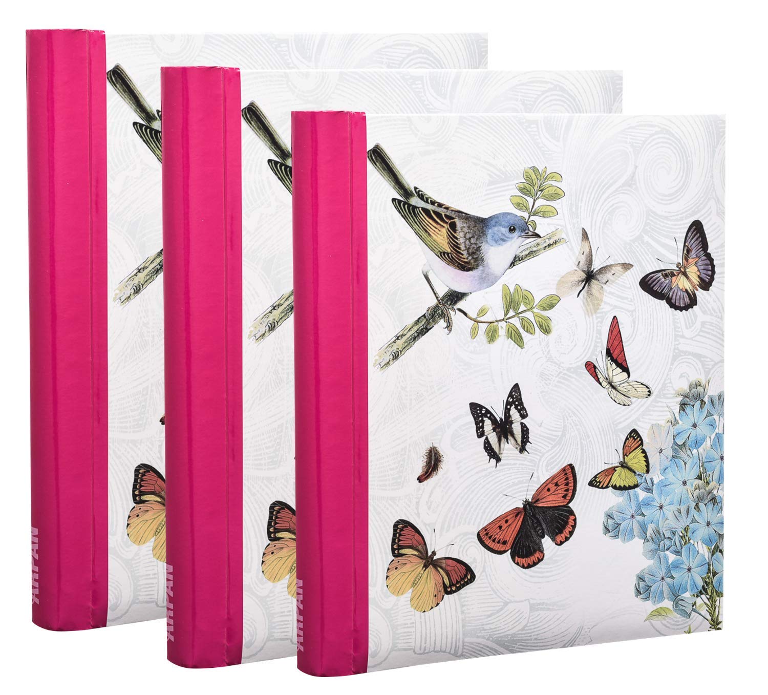 Arpan Butterfly 3 X Self Adhesive Photo Albums Totaling 108 Sheets 216 Sides - Vintage