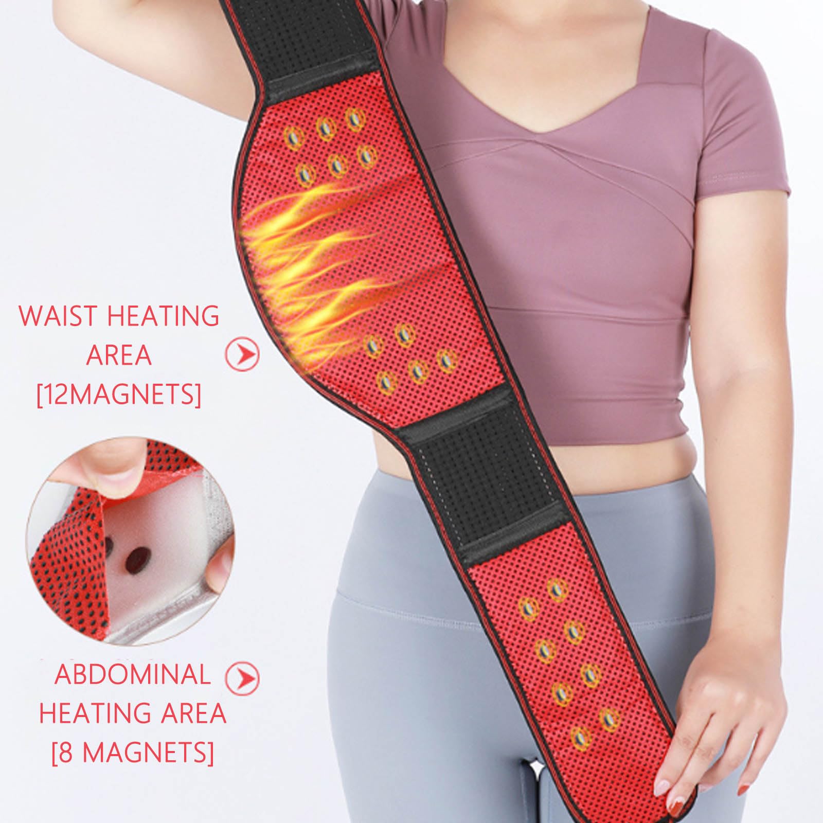 Faja Lumbar, Placa de Acero Sin Placa 4 Soportes Soporte Lumbar con XL(with Steel Plate,L)