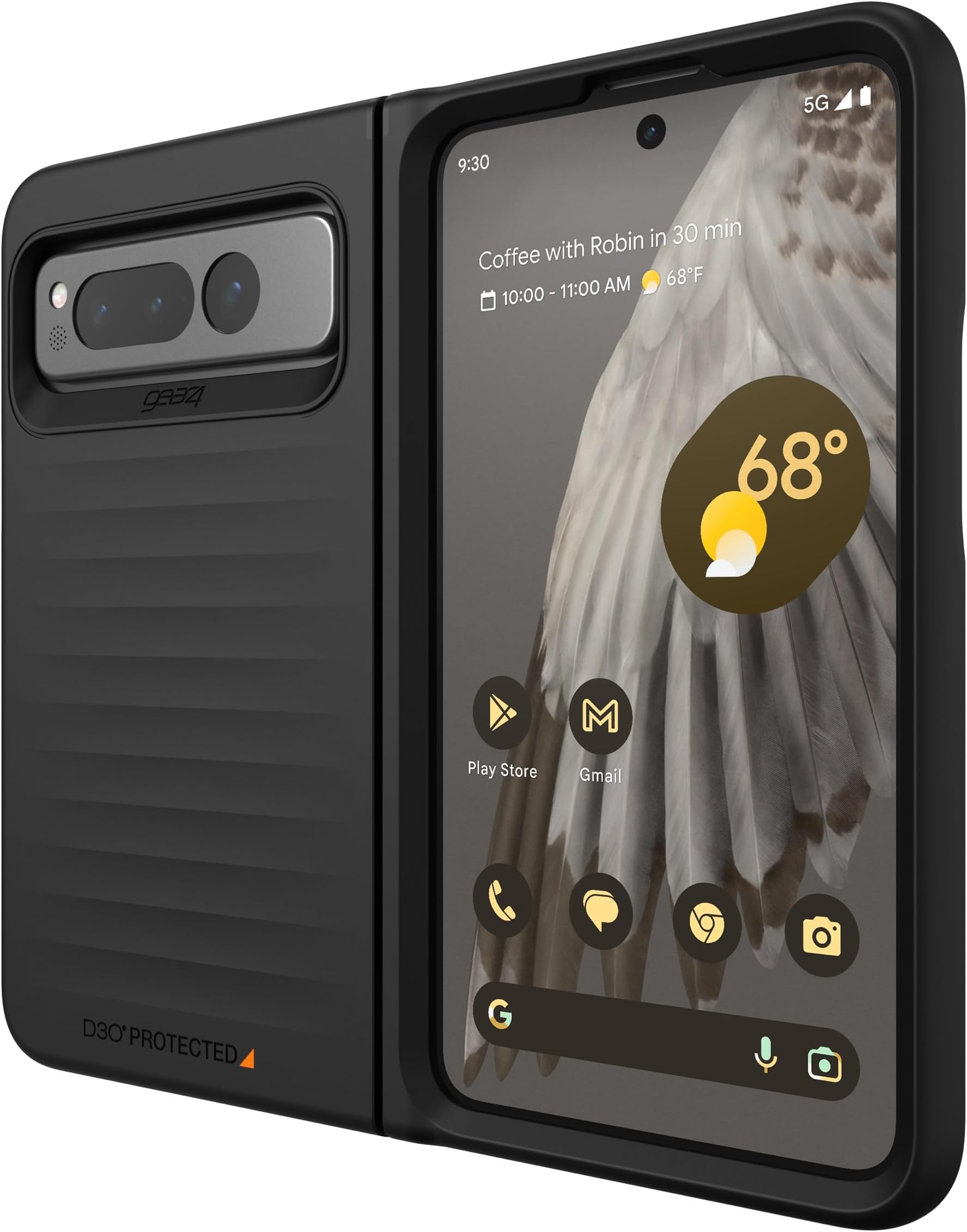 ZAGG Gear4 Bridgetown Google Pixel Fold Case - Slim, Hinge-Protective Design Reinforced with D3O Bio, 10ft Drop Protection