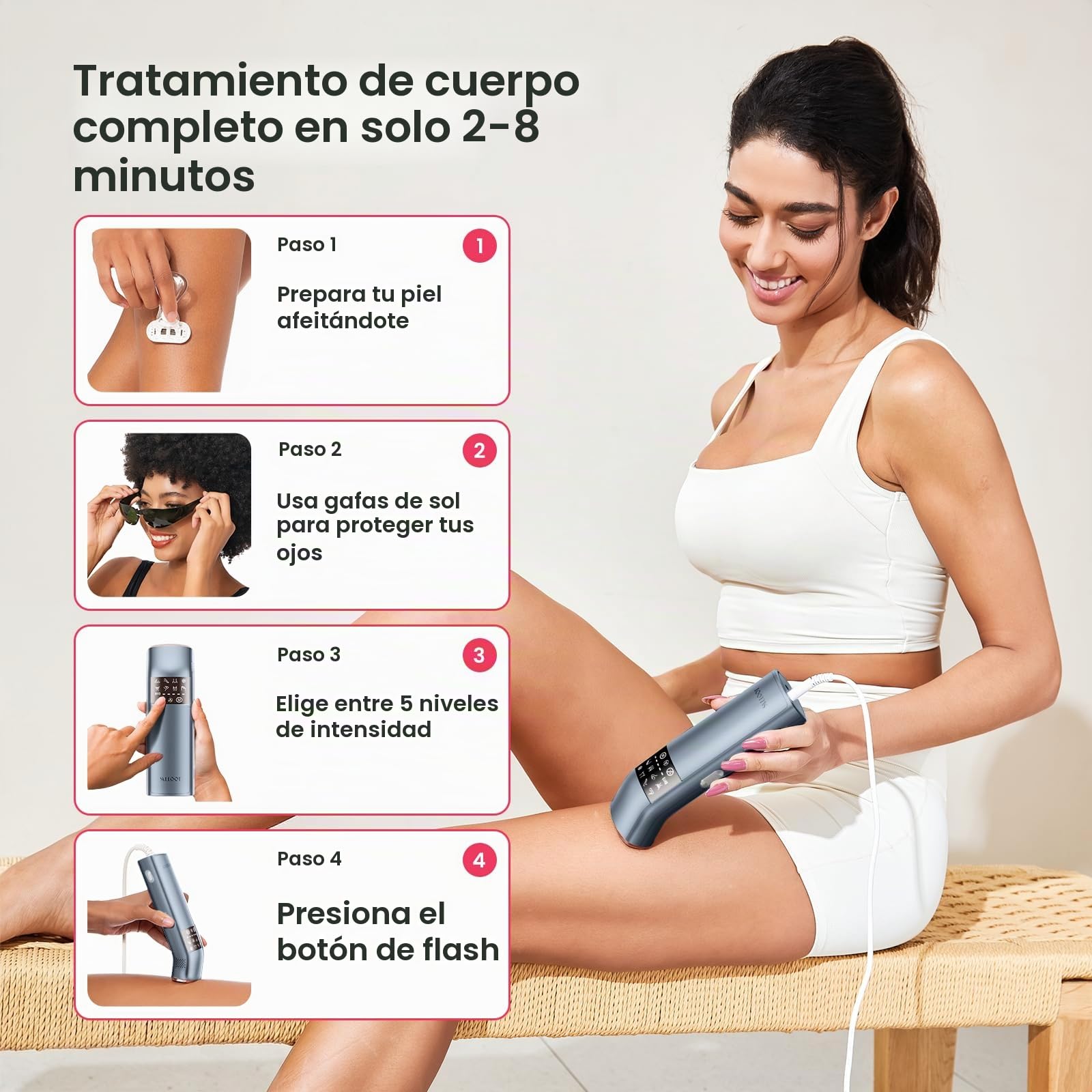25J Depiladora Laser, Depiladora Luz Pulsada Mujer Hombre con TRIPLE-Pulso, 12 cm² Indolora Zafiro 3℃ Hielo Enfriamiento, Depilación Permanente para Cara, Axilas, Bikini（Azul marino）