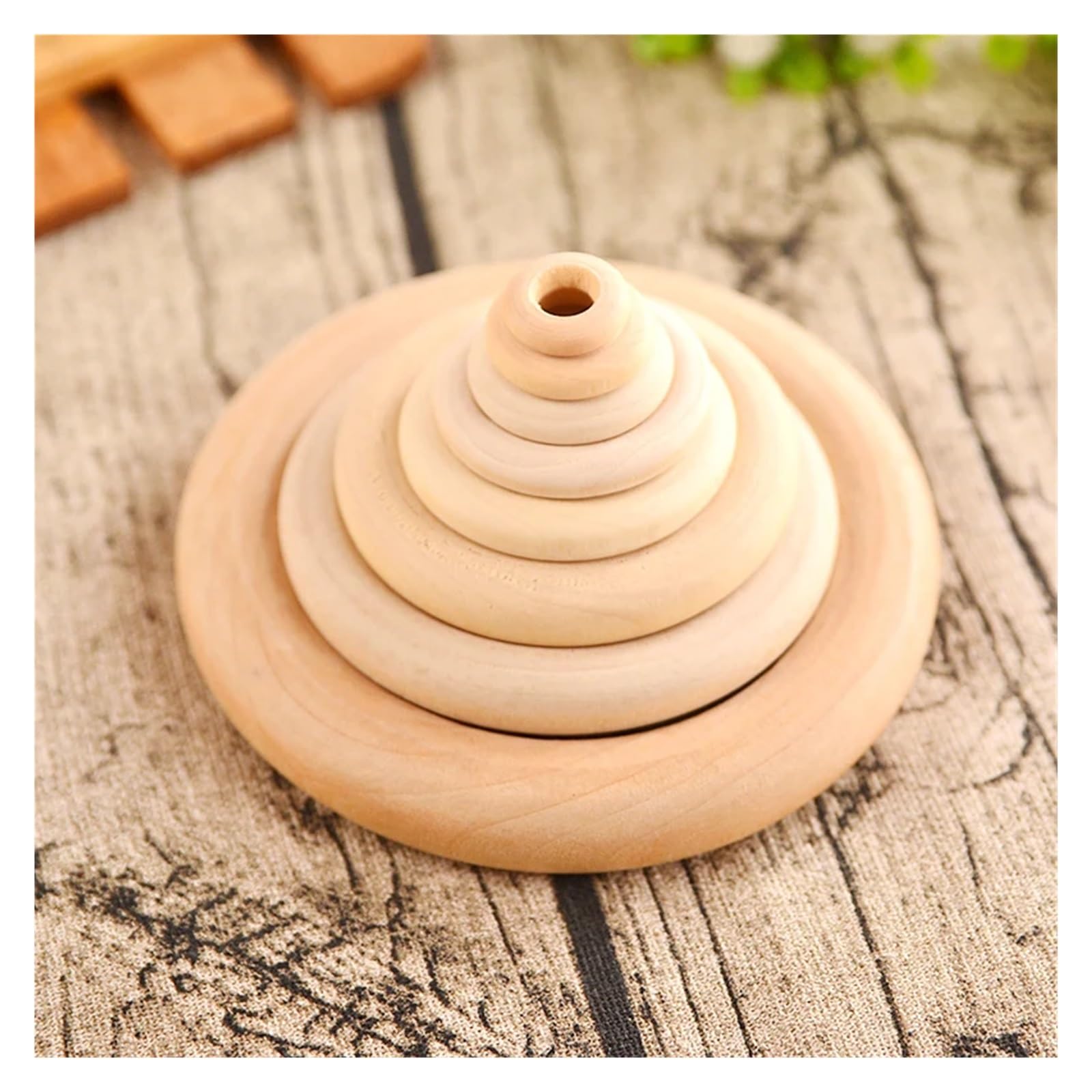 Holzringe für Handarbeiten, Unvollendete Massivholzringe 12–125 mm for Makramee-DIY-Schmuckherstellung(35mm 20Pcs)