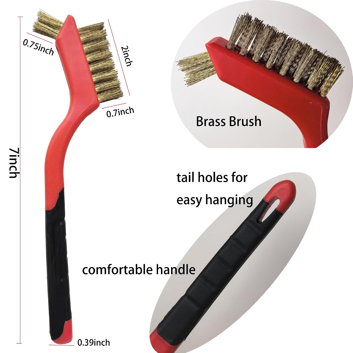 6 Pcs Brass Wire Cleaning Brush Set, Anti-Static Non-Scratch Polishing Brushes for Delicate Surfaces