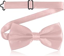 vivinin 2PCS Bow Ties for Men, Adjustable Bow Tie, Classic Bow Tie for Weddings, banquets, Bands, Graduations, Christmas, Celebrations and Any Other Formal Occasions - Pastel Pink