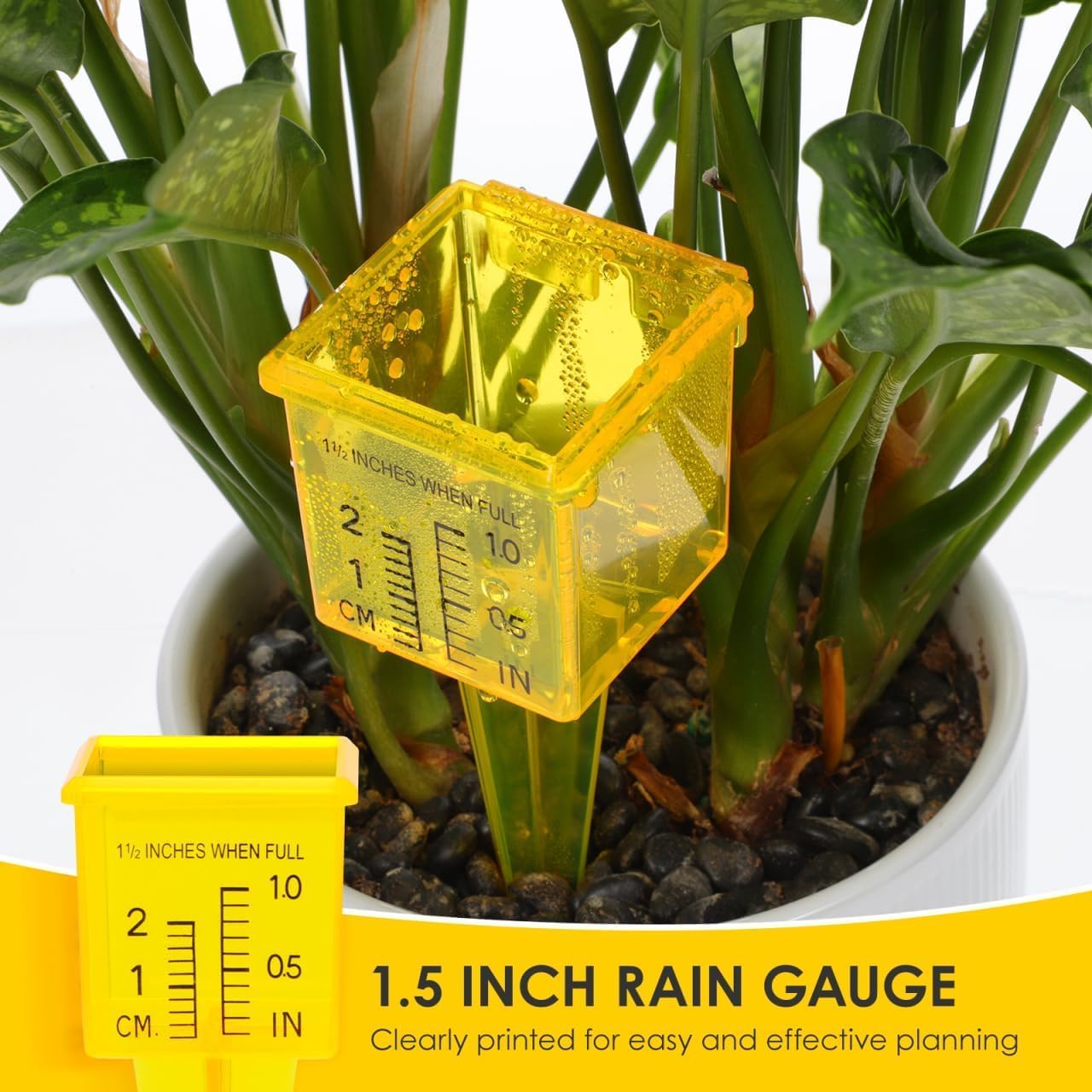 Operitacx 4-Pack Sprinkler Measuring Cups, Rain Gauges for Lawn and Yard