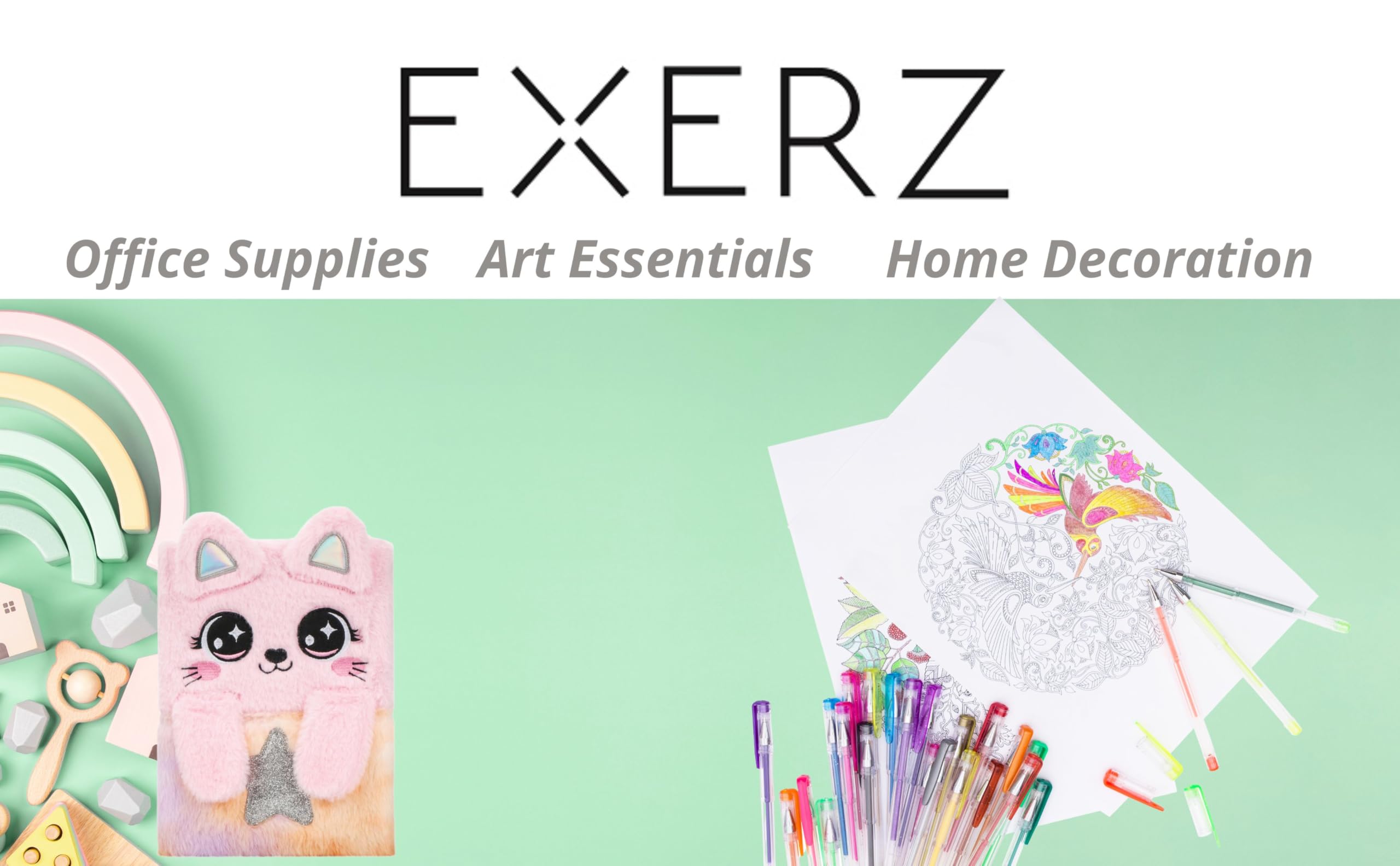 Exerz Quaderno A5 Gatto Rosa Antistress Orecchie Zampe Pieghevoli 160 Pagine a Righe