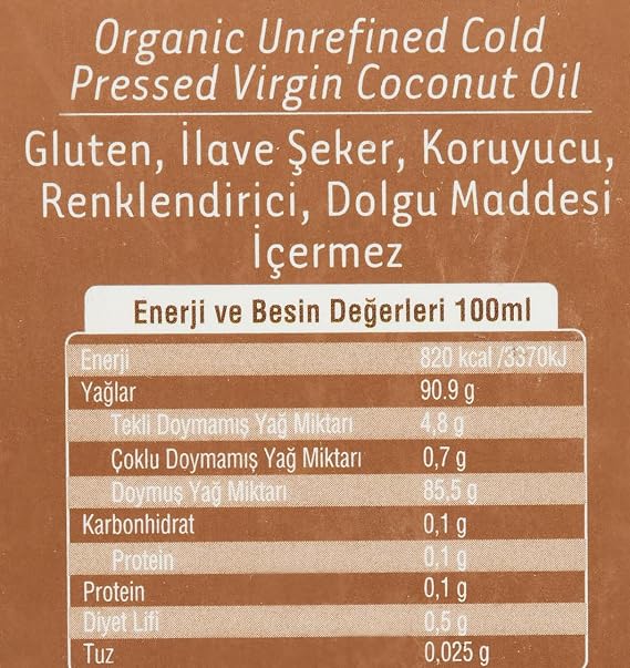 Arifoğlu Organic Coconut Oil (200 ml)