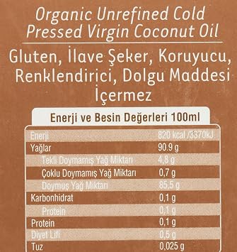 Arifoğlu Organic Coconut Oil (200 ml)