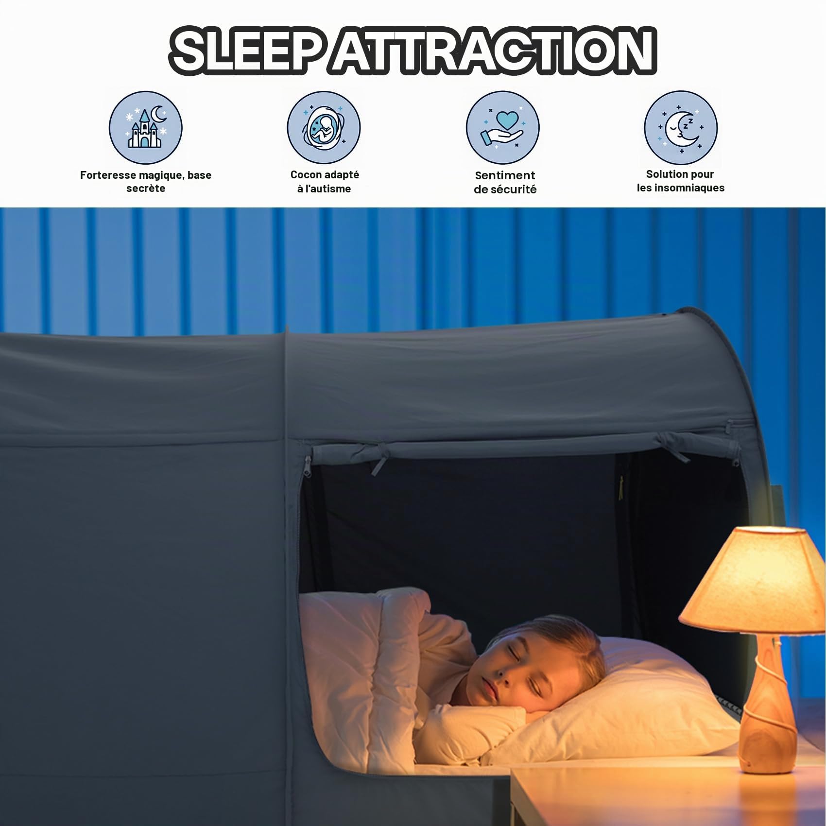 Alvantor Bed Tent Ciel de lit Unisexe, Charbon, 190x99x22 cm (Pack of 1)