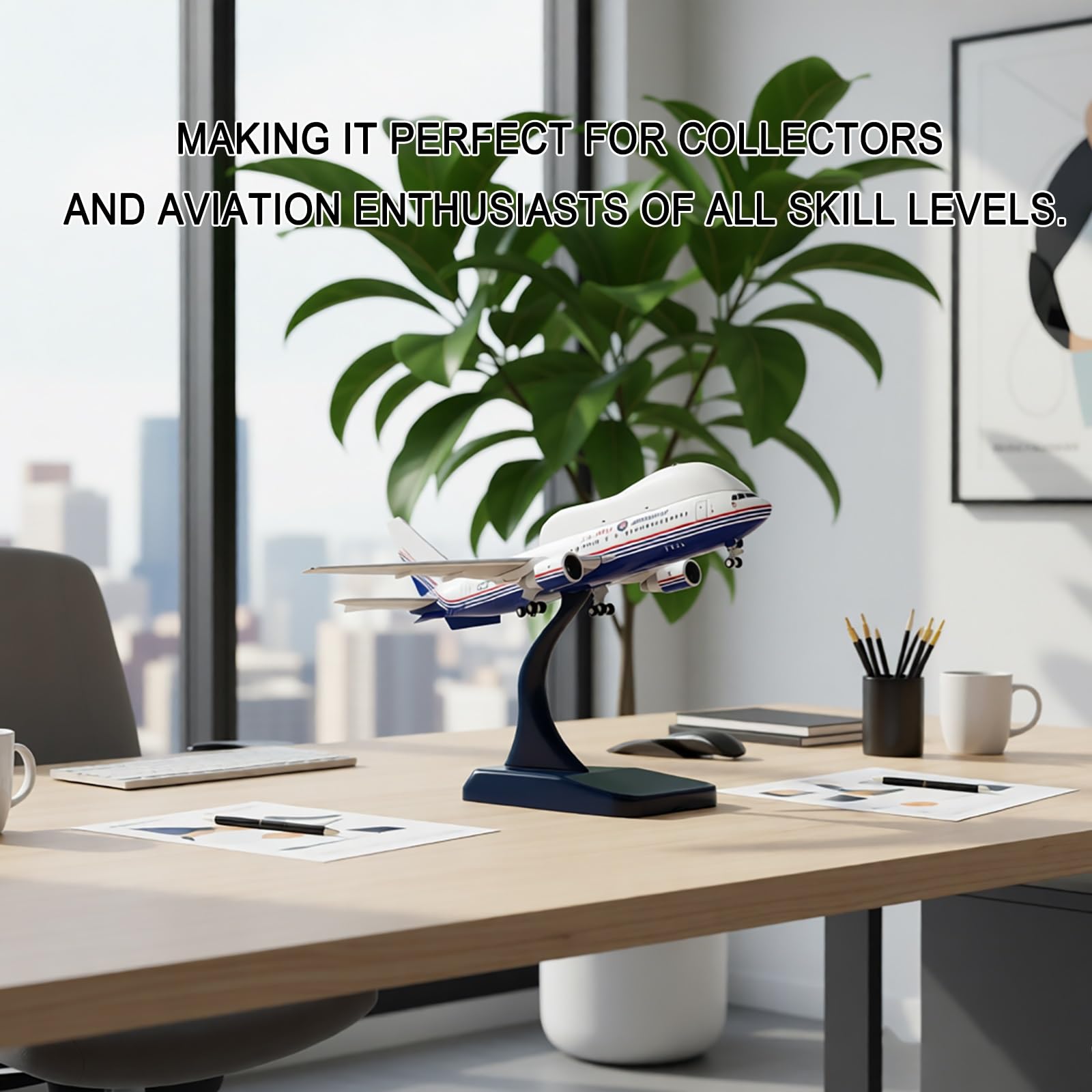 Replica collezione lega pressofusa autentica modello aereo B767 degli Stati Uniti in scala 1:400 con supporto espositivo, decorazione scrivania, regalo aviazione perfetto for collezionisti