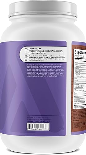 Miniatura 3 de TransformHQ Batido nocturno, Sleep + Protein Blend, 28 porciones, sabor a mousse de chocolate