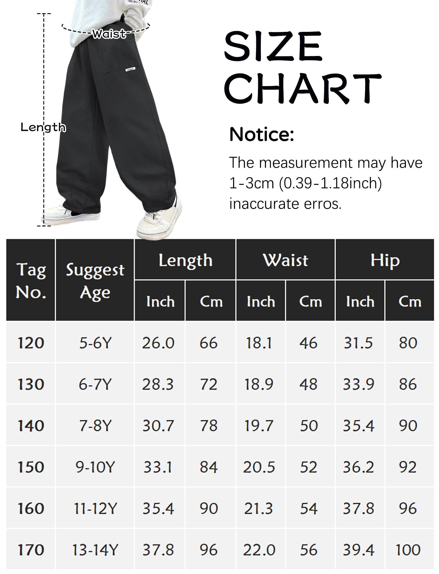 Happy Cherry Pantalon Hip Hop Baggy pour Garçons Adolescents Pantalon Décontracté en Coton pour Enfants Streetwear Jambes Larges