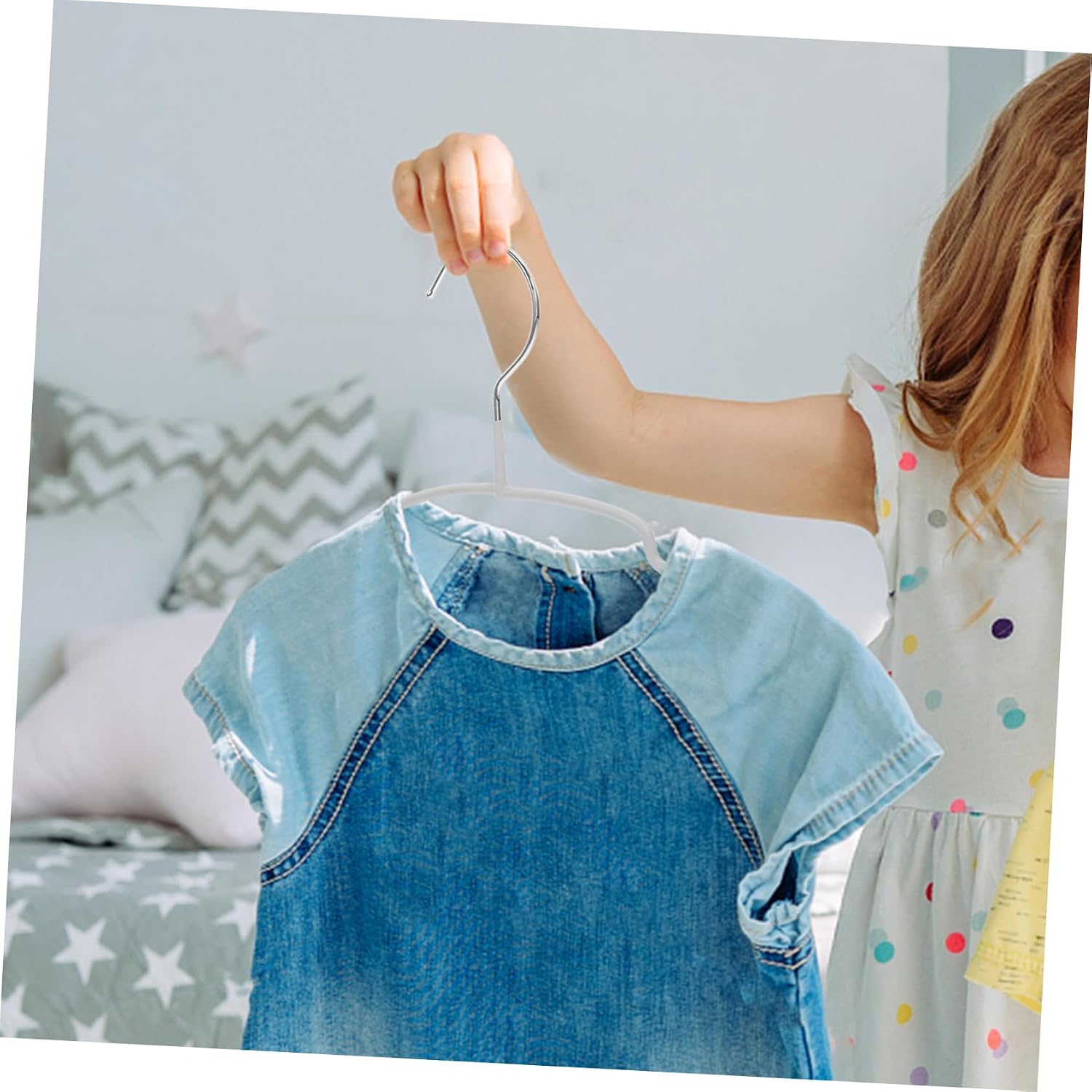 10 Pack Kids Clothes Hangers for Closet, Iron PVC Coated