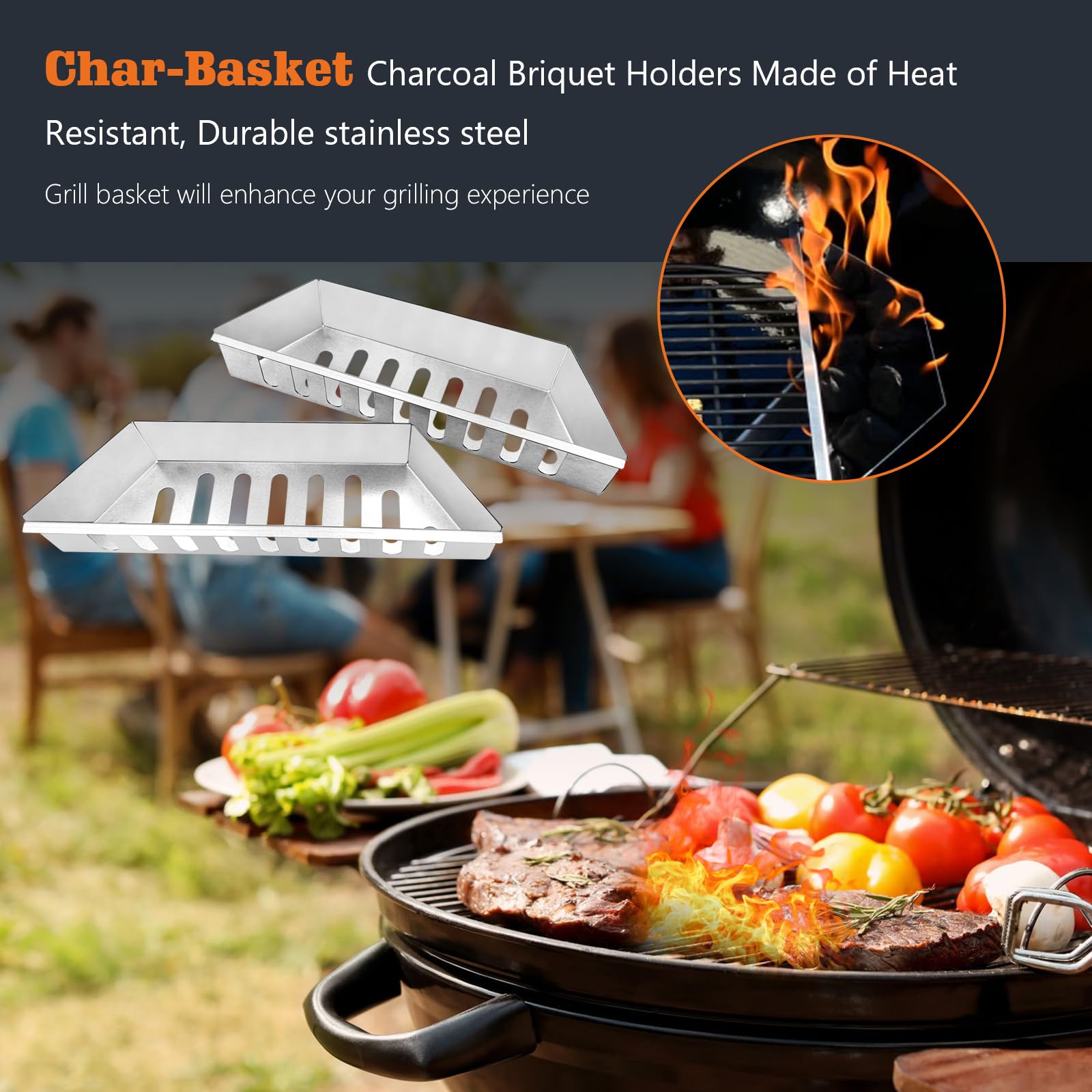 Ash Basket Onlyfire Char-Basket Charcoal Briquet/Charcoal Fuel