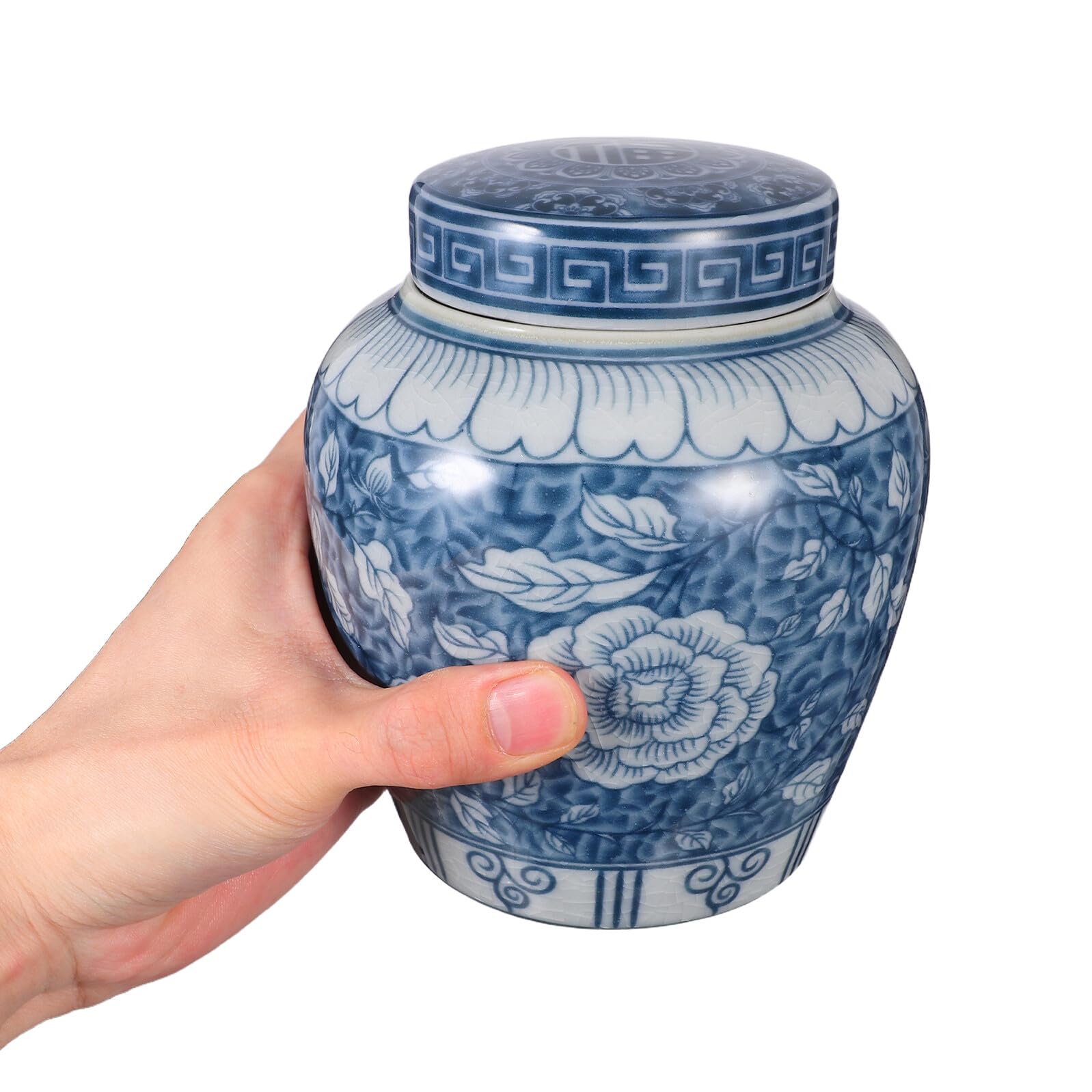 Luftdichte Keramik Teedose 800ml mit Elegantem Blau Weißem Porzellan und Versiegeltem Deckel für Dekorative Aufbewahrung und Geschenk zur Einweihung