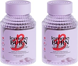 Burn Belly Fat Capsules, Clinically Studied AMPK Metabolic Activator Actiponin Jiaogulan, 50% EGCG Green Tea Extract, Vitamin B6, Methyl B12 for Men and Women - 60 Count (Pack of 2)