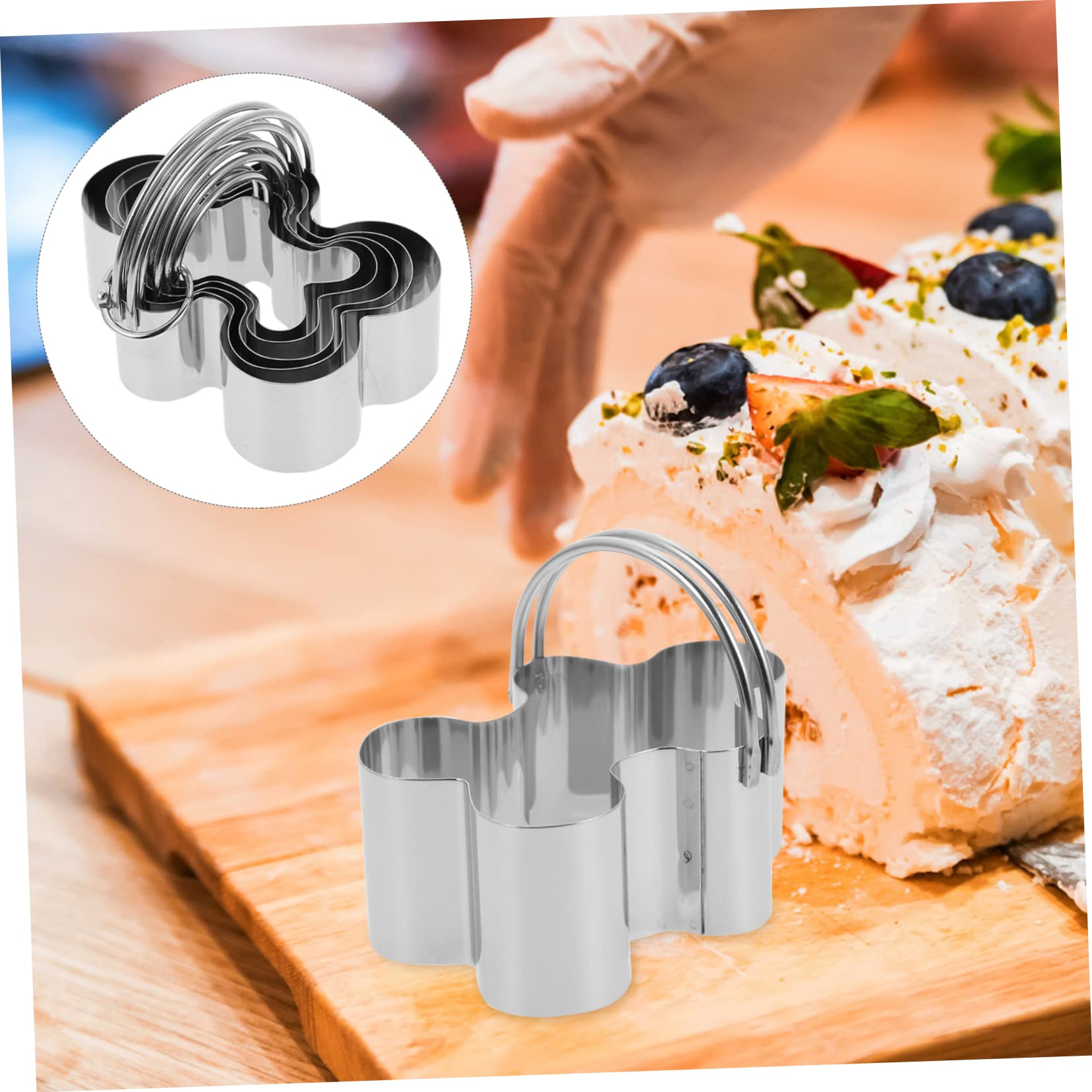 TOPBATHY 25 Stk 5-teiliges Set Mousse-Ringe Party-Cookie-Formen Cajas para fresas con Chocolate Backform küchenmaschiene kochgeschirr Gebäck Backwerkzeuge Keksformer Rostfreier Stahl