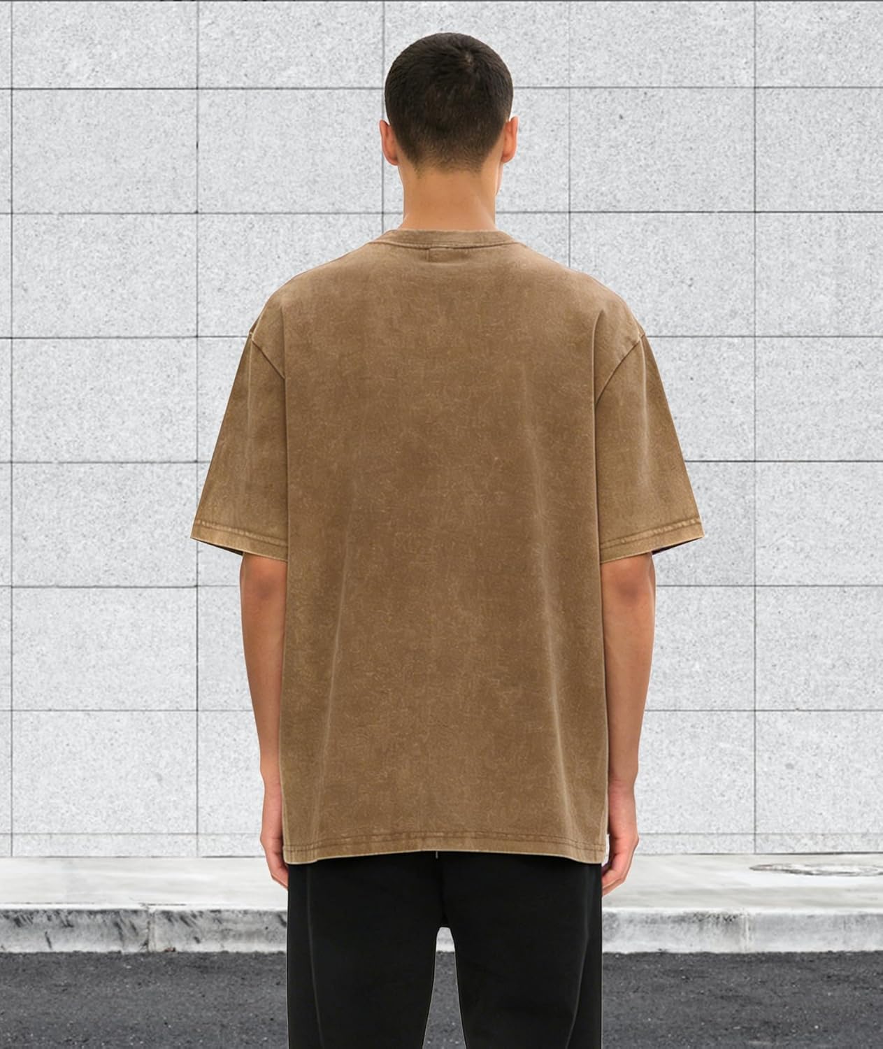 ZITY Mens Oversized Cotton T Shirts Vintage Washed Loose Fit Tshirts for Men Short Sleeve Tees Streetwear Baggy Tops - Image 3