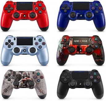 Kablosuz Oyun Kolu PS4 ve PC ile Uyumlu, Siyah, mavi kırmızı veya desenli, Çift Titreşim, USB Şarj Kablosu Dahil (Model taleplerinizi satıcıya sor kısmından iletebilirsiniz)