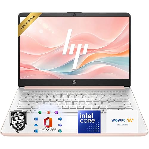HP 14 inch Laptop, Intel N150 CPU, 4GB RAM, 128GB SSD, High Performance, Ultra-Quiet Design, Long Battery Life, 2026 Edition, Windows 11 with Microsoft 365