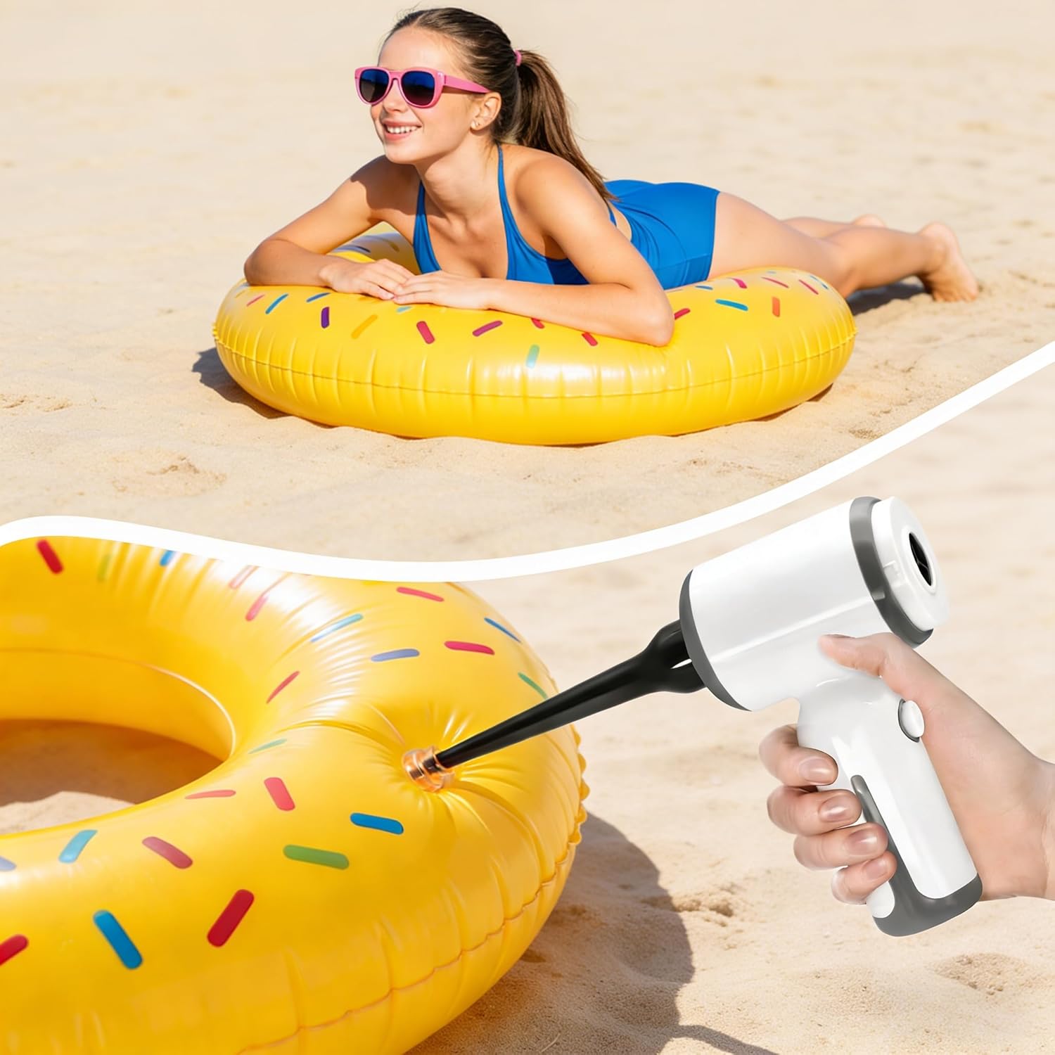 Cordless Handheld Vacuum for Car and Home - 6500Pa Powerful Suction, 3-in-1 Vacuum & Blower for Keyboard Cleaning, Computer Duster