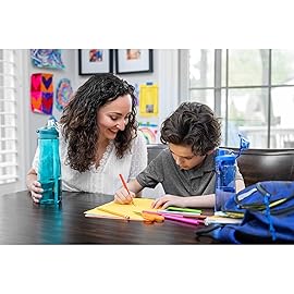 Pogo BPA-Free Tritan Plastic Water Bottle with Soft Straw, 40 Oz, Teal