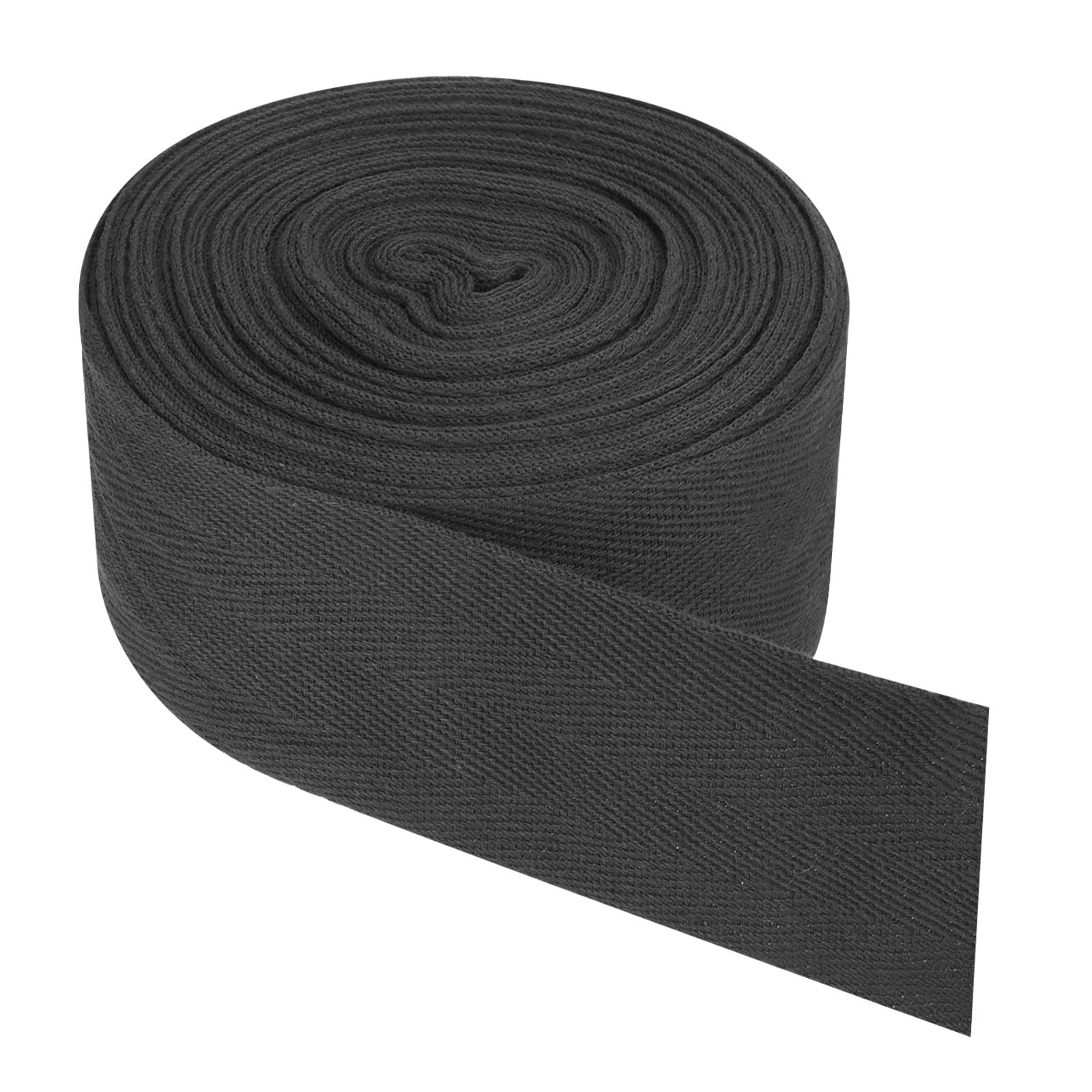 Ruban en coton sergé contre les coutures qui lâchent, sangle noire souple de 5,1 cm x 9,1 m