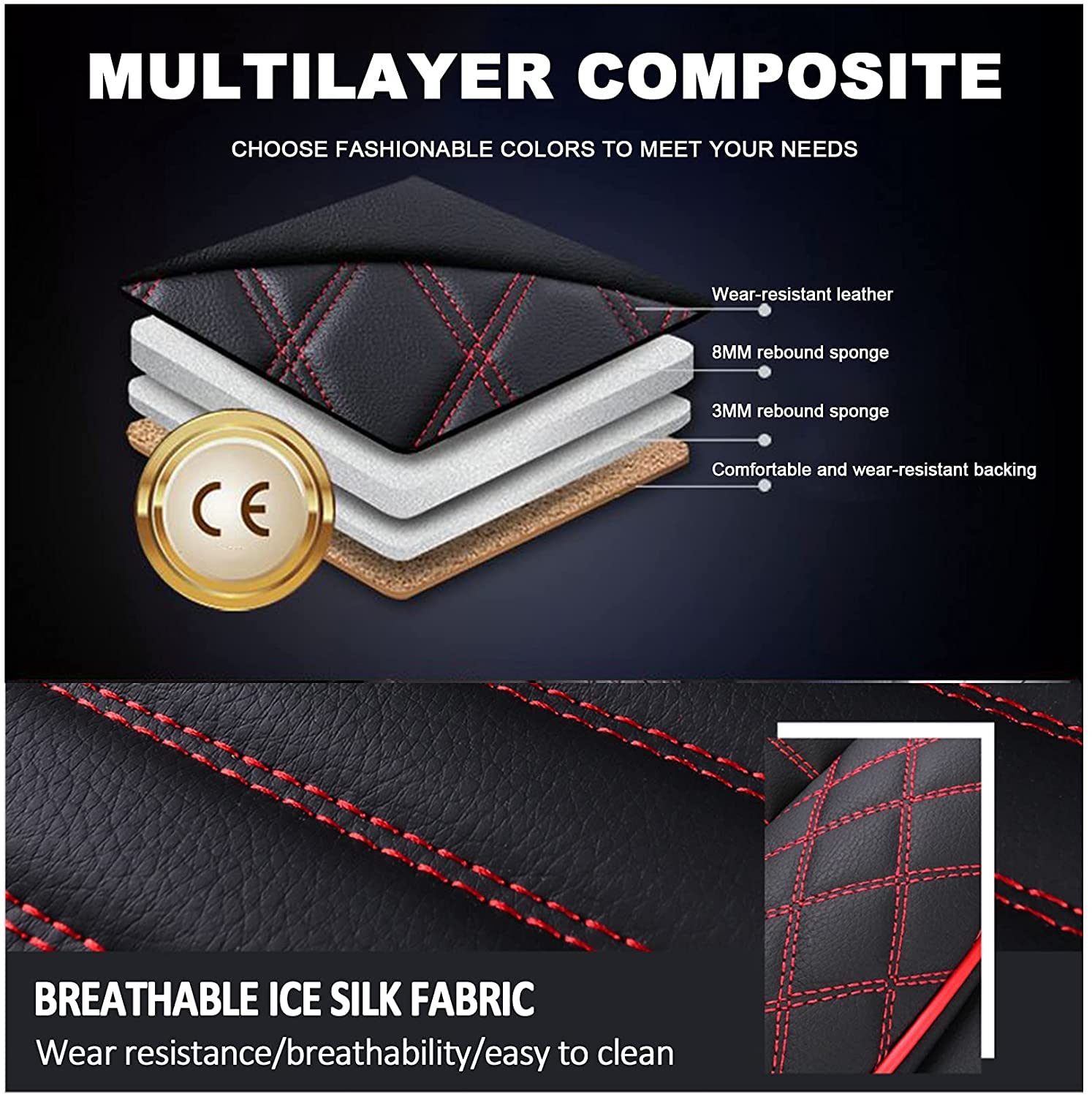 Fundas universales de Piel sintética para Asientos de Coche, Auto Asiento Fundas Delantera y Trasera Juego Completo de 5 Asientos Universal Four Seasons Pad Airbag Compatible,Beige Luxury