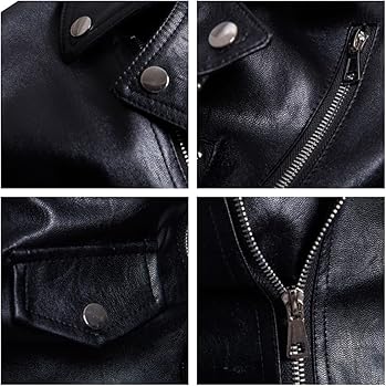 ZYTECO Men Leather Jacket Fall Winter Vintage Slim Fit Lapel