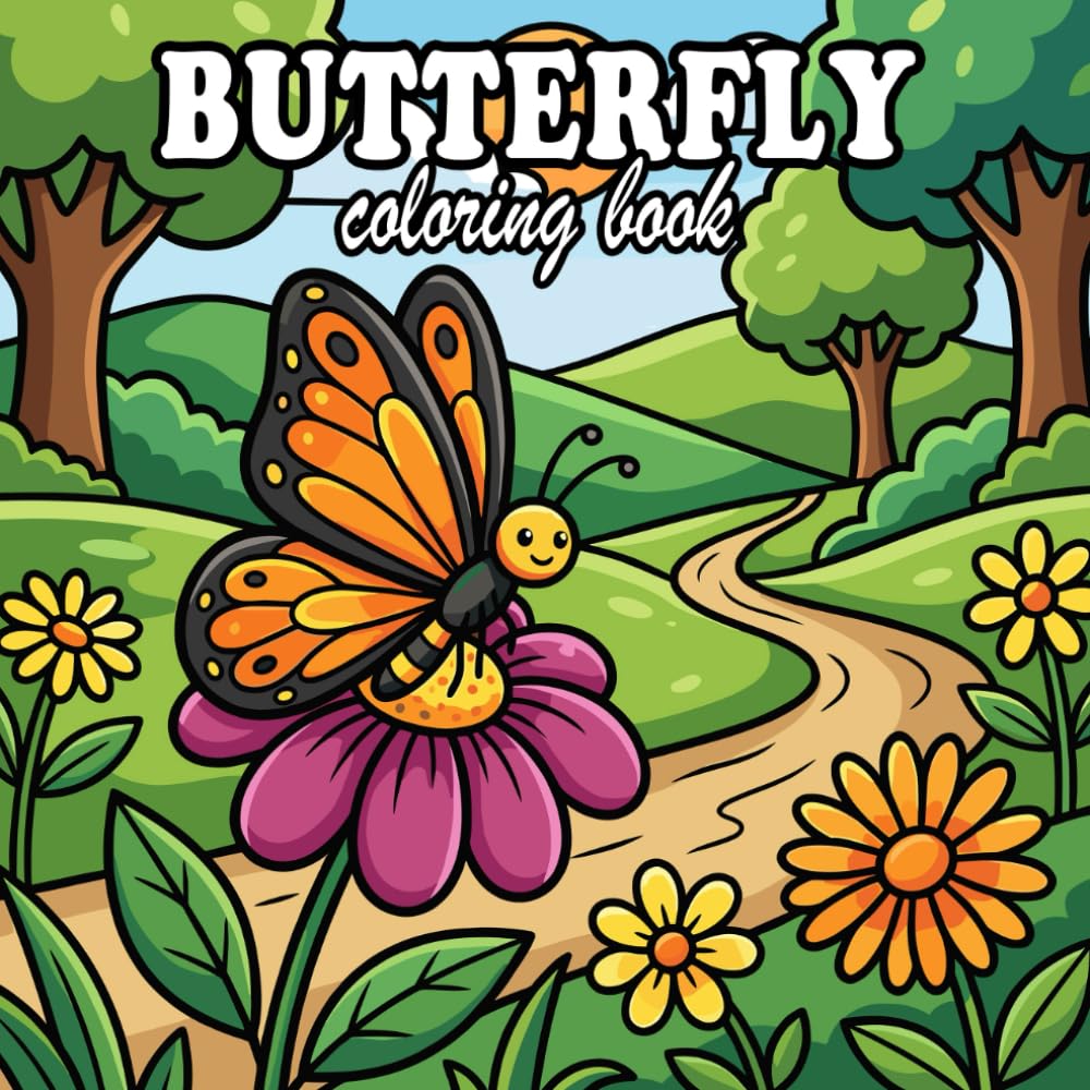 Butterfly Coloring Book: Beautiful & Relaxing Butterflies for Creative Calm