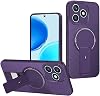 Funda Compatible con Honor X8d 4G 【TPU+PC】 Soporte Magnético Antigolpes Color Púrpura 1