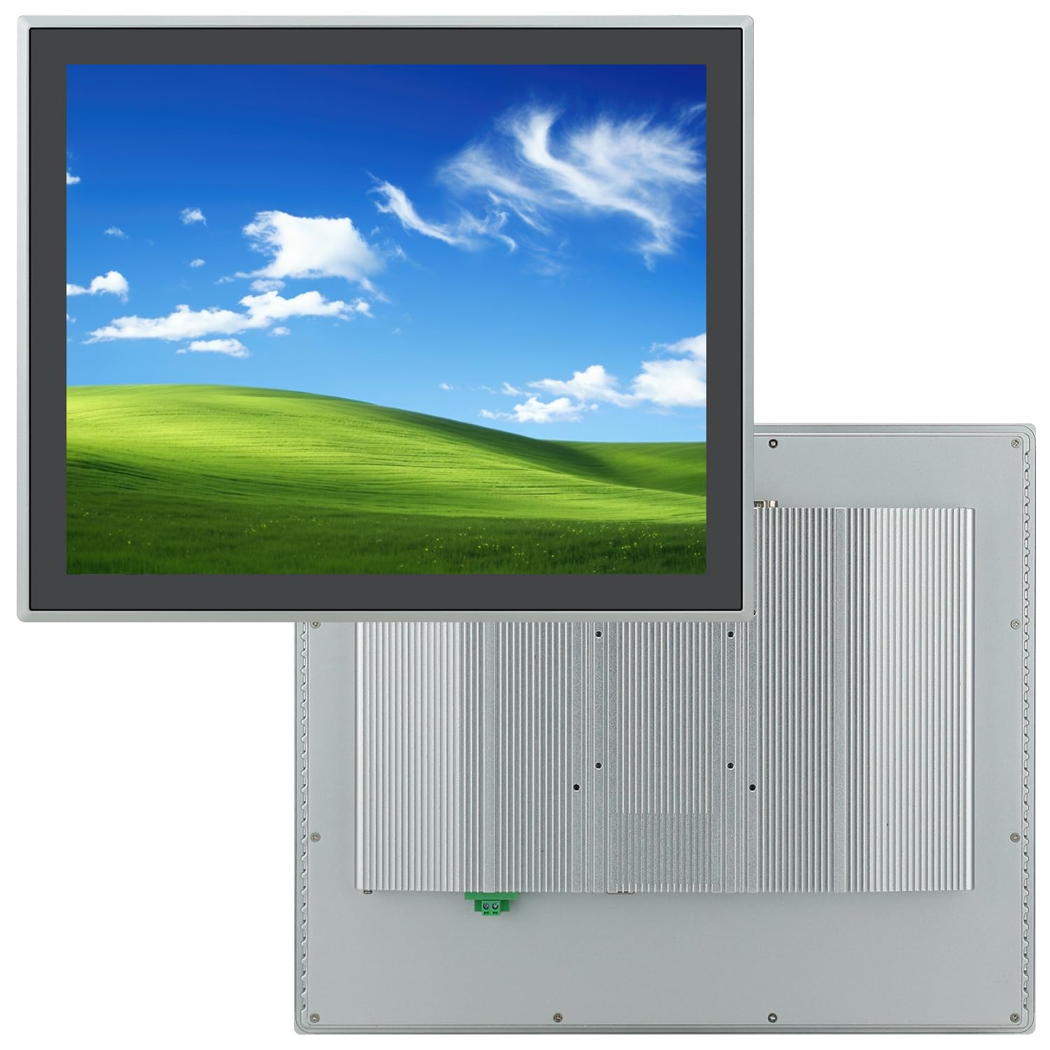19 inch Capacitive Multi-Touchscreen Industrial Embedded Win-11 PC Monitor, IP65 Screen with 10 Points Touch Display, i7+RAM 8G+512G SSD, Integrated Phoenix2pin, HD-MI-Out & USB Ports