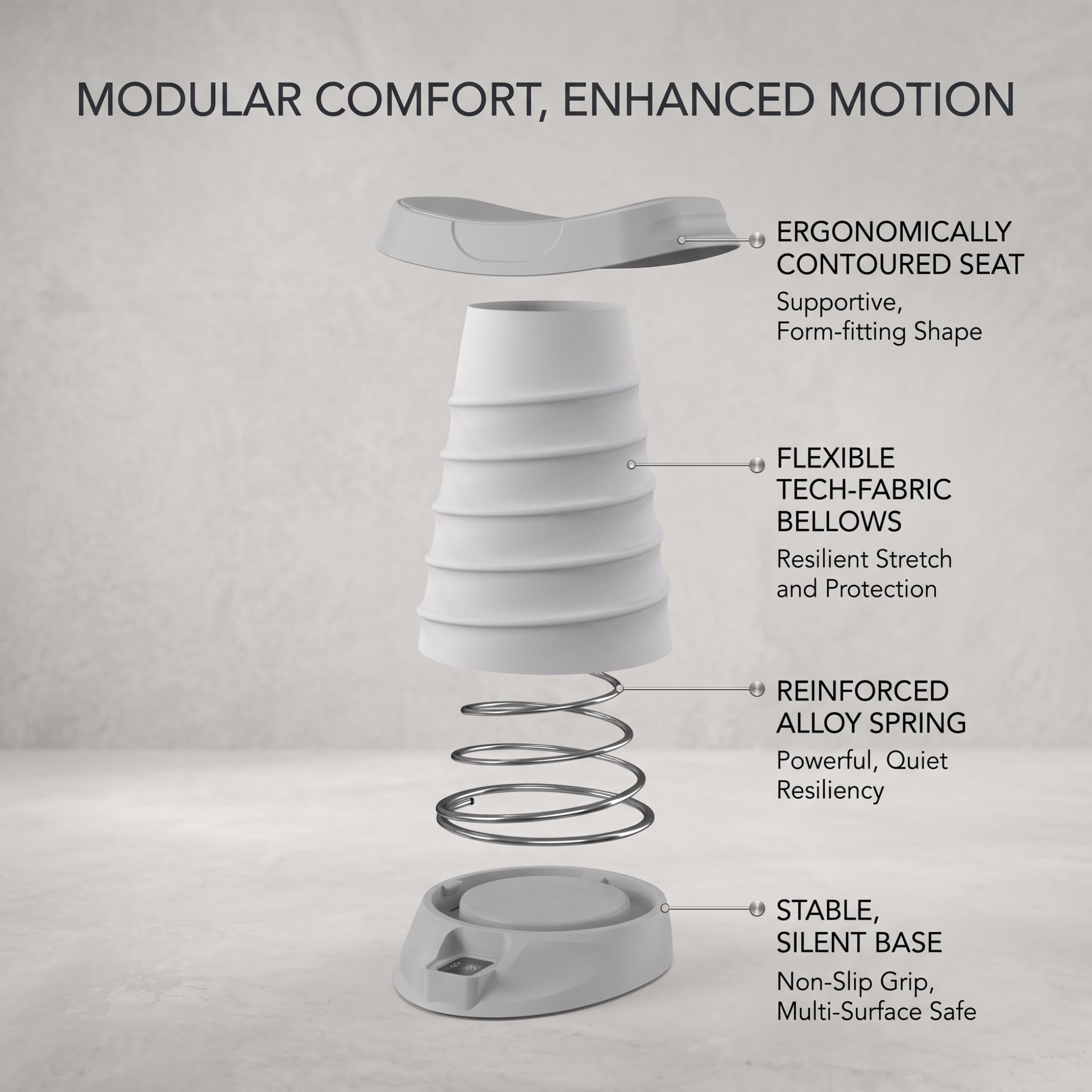 Assistente per push up con timer, supporto per push up per principianti, grigio