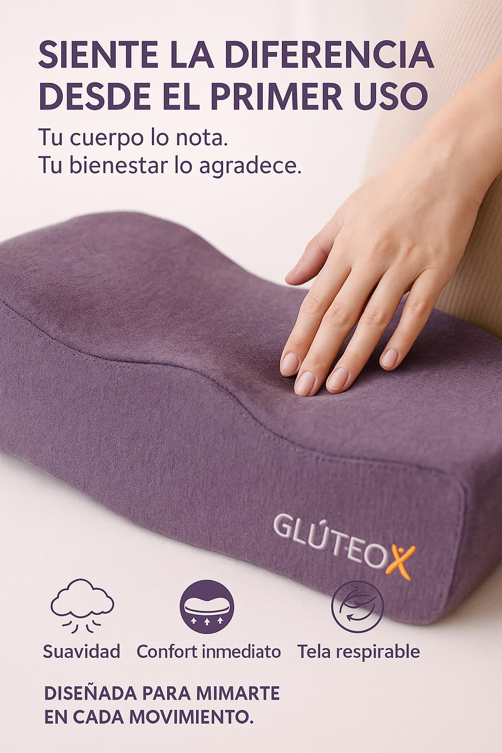Cojín Realzador de Glúteos – Almohada Ergonómica para Silueta Definida y Postura BBL – Ideal para Ejercicio, Yoga y Pilates – Comodidad y Estilo en Casa, Oficina o Coche – Hecho en España