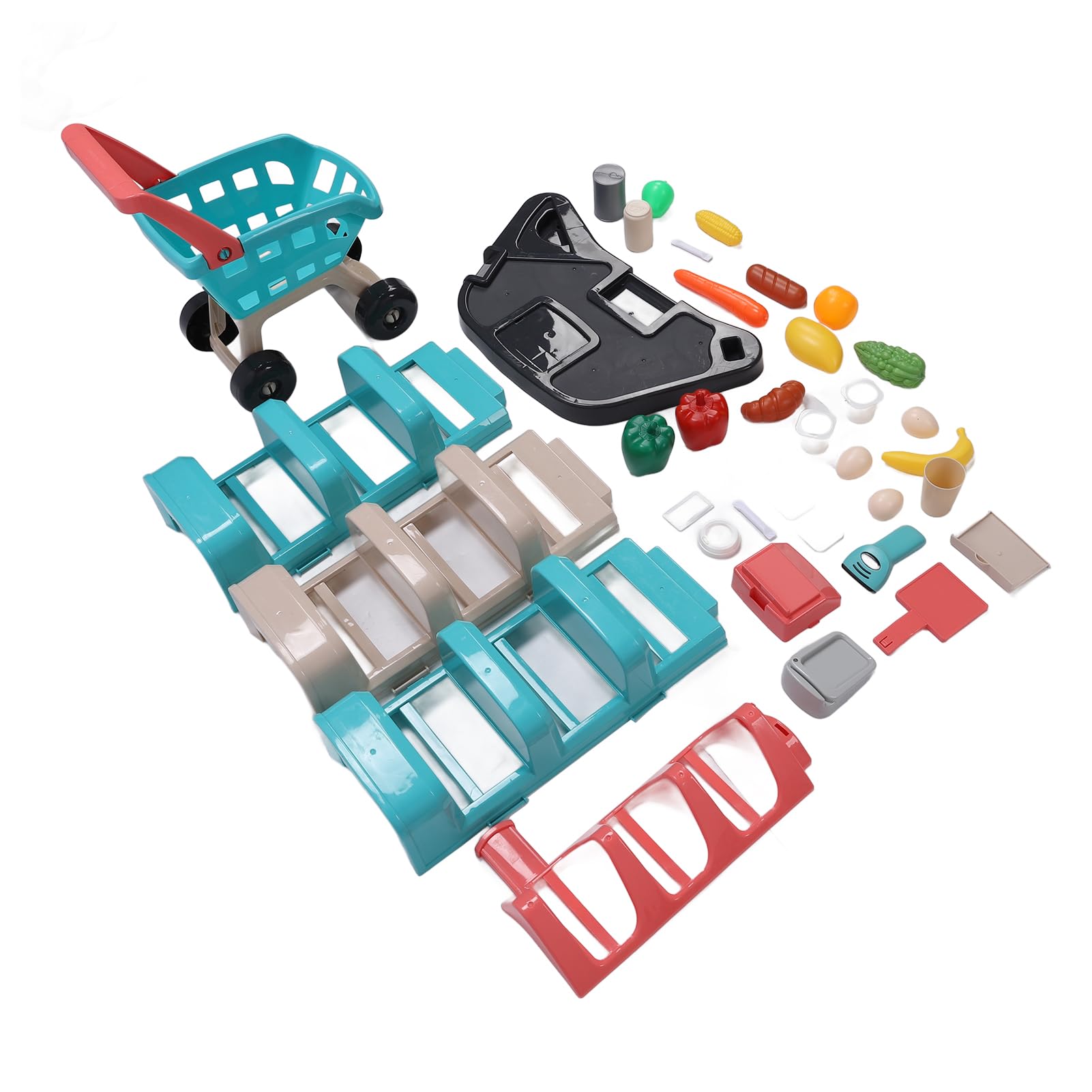 Alomejor Set da Gioco per Supermercato per Bambini con Carrello della Spesa, Caramelle, Gelati, Giocattoli per Ragazze