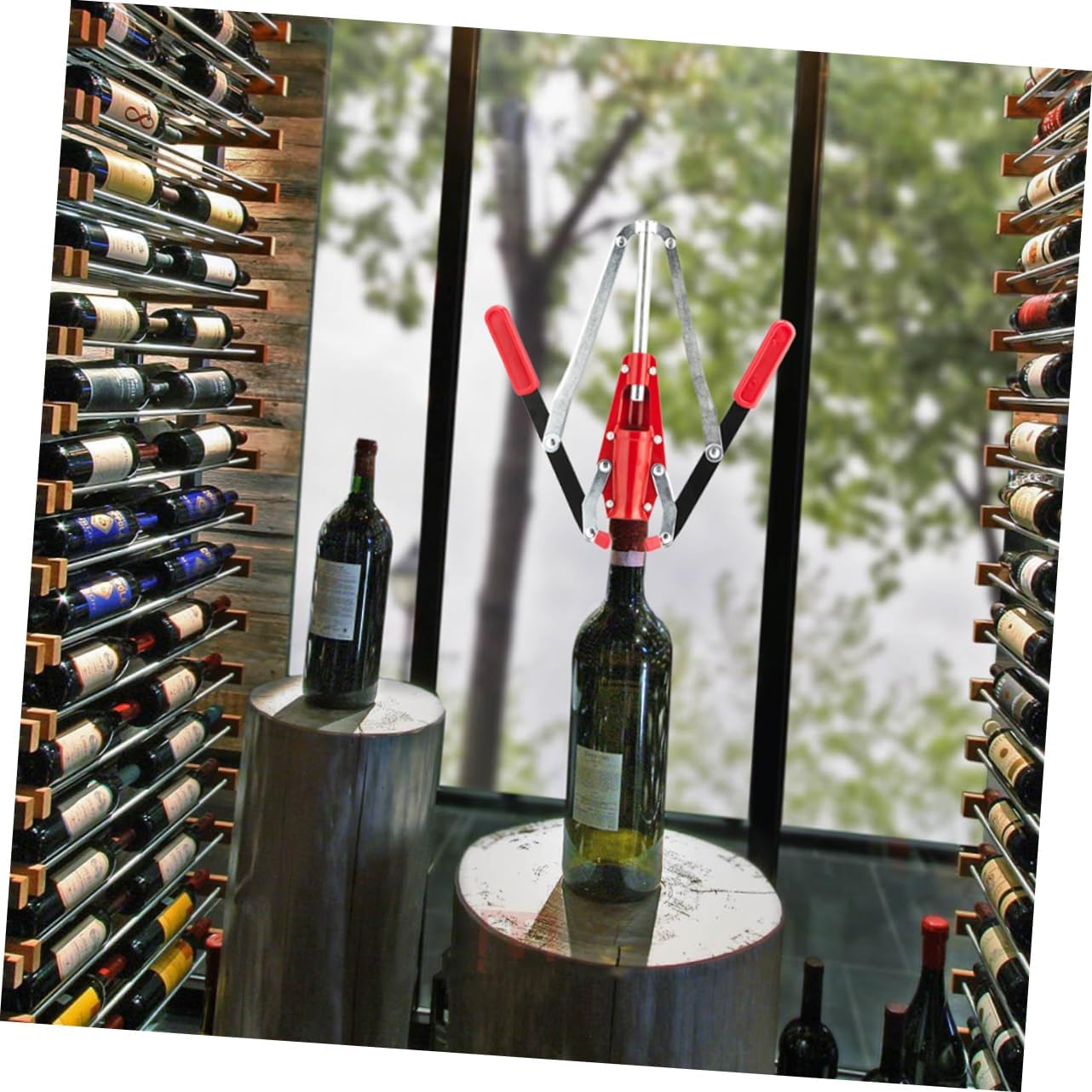 Manual Wine Bottle Corking Machine Iron Lever 2 Hands Wine Making Corker Homebrew Corker Tool 25mm Diameter