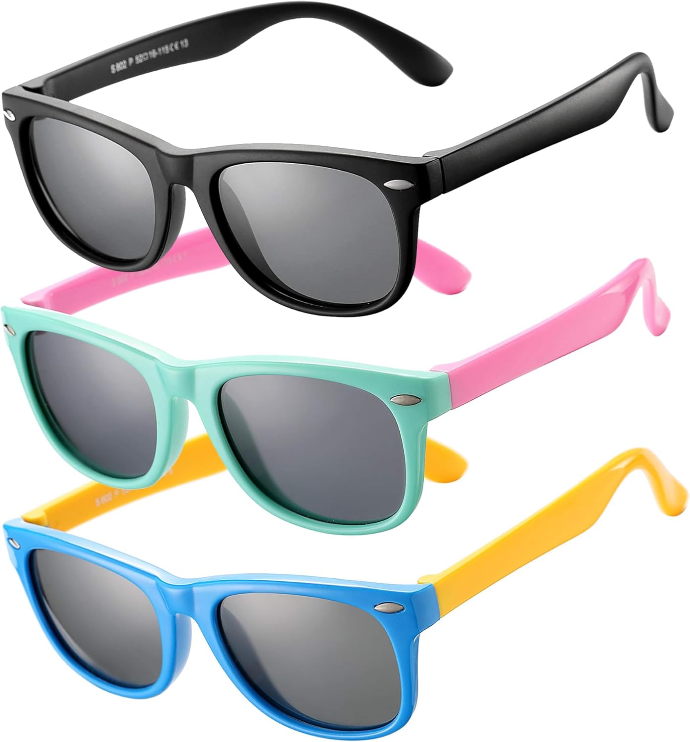 B8 3pack ( Matte Black/Grey + Mint Green Hot Pink/Grey + Blue Yellow/Grey )