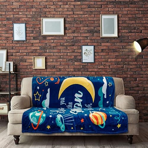 Miniatura 4 de Love You to The Moon & Back - Manta supersuave de 50 x 60 pulgadas para dormitorio, sala de estar, primavera, vacaciones, niños, bebés, adultos y