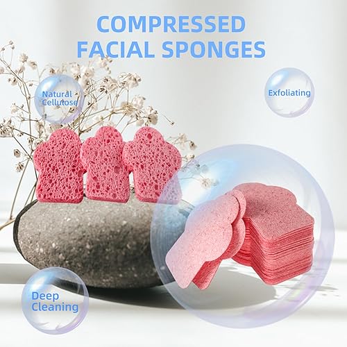 Miniatura 2 de Spunspon Esponjas de celulosa, esponja de cocina para fregar, limpiar los desastres difíciles sin rayar esponjas de cocina, esponja facial